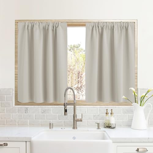 Half Curtain Tiers 36 inch Length (Natural / 34"W x 36"L (Pack of 2))