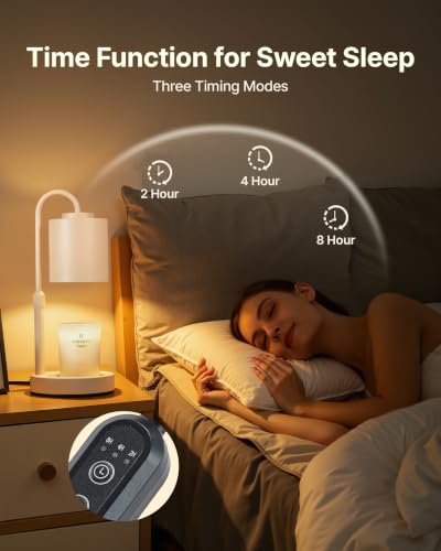 Dimmable Candle Warmer Lamp with Timer (Apricot)