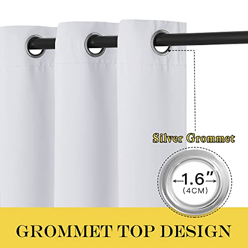 Room Darkening Privacy Doorway Curtains (Greyish White / 46"W x 80"L (Pack of 1))