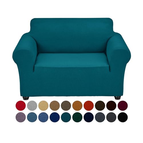 Stretch Chair Couch Cover (Peacock Blue / Small（35" - 55"）)