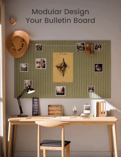 48" x 36" Large Felt Bulletin Board (Seaweed / Fine-stripe 12-pack)