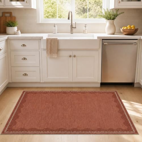 2x3 Red Area Rug (Jute Red / 2' x 3' (Rectangular))