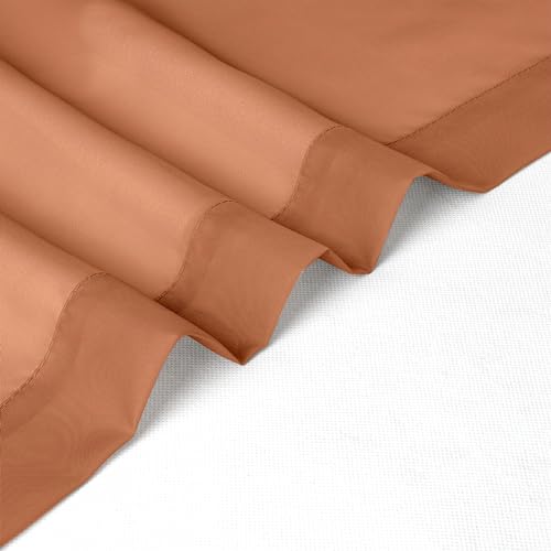 Sheer Curtains 63 Inch Length 2 Panels (Orange / 42"W x 63"L (Pack of 2))