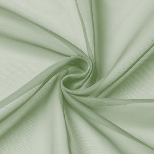 Cafe Curtains 36 Inch Length Tier 2 Pieces (Sage Green / 42"W x 36"L (Pack of 2))