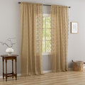 Vintage Lace Curtains 96 Inches Long (Taupe / 52"W x 96"L (Pack of 2))