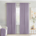 Lilac Back Tab Blackout Curtains 52x90 Inch Long 2 Panels Set (Lilac / 52"W x 90"L (Pack of 2))