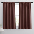 Short Blackout Curtains for Bedroom (Chocolate Brown / 34"W x 45"L (Pack of 2))