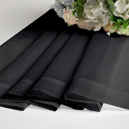 2 Pack Basic Black Sheer Curtain Drapes for Living Room 84 Inch Length 2 Panels (59"W x 84"L (Pack of 2) / Black)