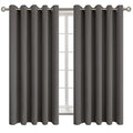 Grey Blackout Curtains for Bedroom 63 Inch Long (Grey / 70"W x 63"L (Pack of 2))