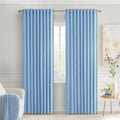 Sky Blue Back Tab Blackout Curtains 52x72 Inches Long 2 Panels Set (Sky Blue / 52"W x 72"L (Pack of 2))
