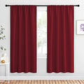 Christmas Burgundy Red Blackout Curtains 72 inches Long (Burgundy Red / 42"W x 72"L (Pack of 2))