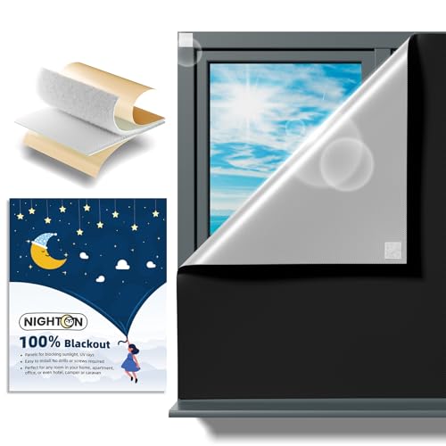 Portable Blackout Curtains 100"×70" (Black / 70"W x 100"L (Pack of 1))