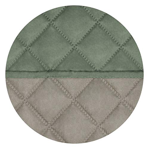 Reversible Quilted Sofa Cover Dog Couch Covers for Sofa (Large / Greyish Green/Beige)