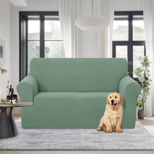Loveseat Cover Stretch Couch Cover Sofa Slipcover (Cyan / Loveseat)