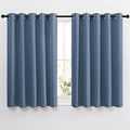 Bedroom Blackout Curtains and Drapes 54" L (Stone Blue / 66"W x 54"L (Pack of 2))