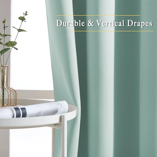 Seafoam Green Curtains 2 Panels 84 inches Long (Seafoam Green / 52"W x 84"L (Pack of 2))