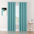 Blackout Curtains for Bedroom and Living Room 120 Inches Long (52"W x 120"L (Pack of 2) / Aqua)