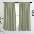 Blackout Curtains for Bedroom Living Room Nursery 63 inches Long (Sage Green / 42"W x 63"L (Pack of 2))