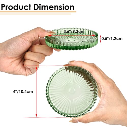 Modern Clear Coaster Set of 5 (Clear Green)