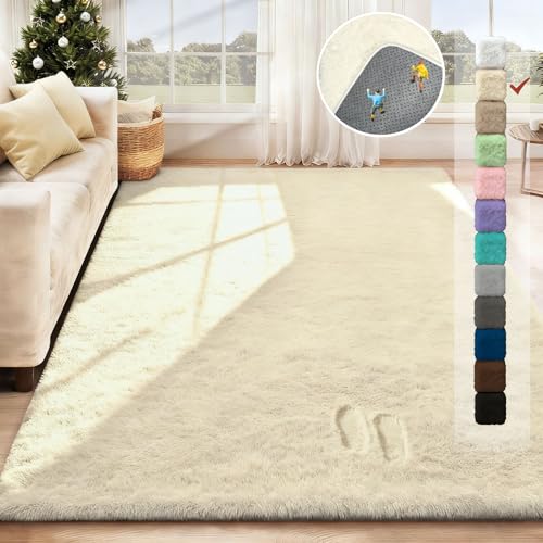 5x8 Area Rug for Living Room (Cream White / 5' x 8' (Rectangular))