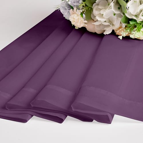 Plum Sheer Curtains (Plum / 42"W x 78"L (Pack of 2))