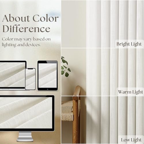 Beige White Pinch Pleated Extra Wide Curtain Panels 96 Inches Long 100 Wide (Beige White / 100"W x 96"L (Pack of 1))