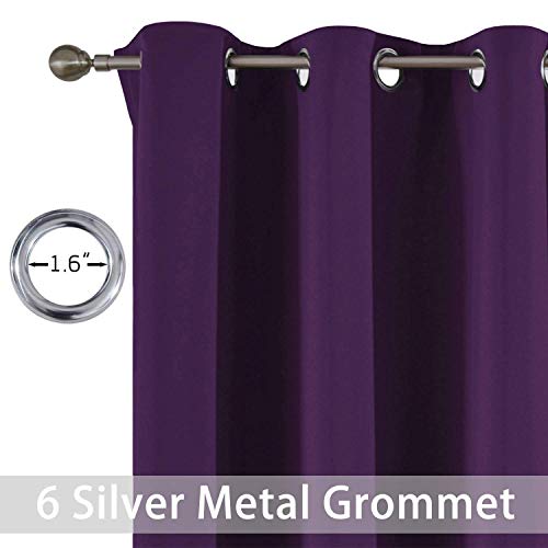 Purple Blackout Curtains for Bedroom (Purple / 38"W x 54"L (Pack of 2))
