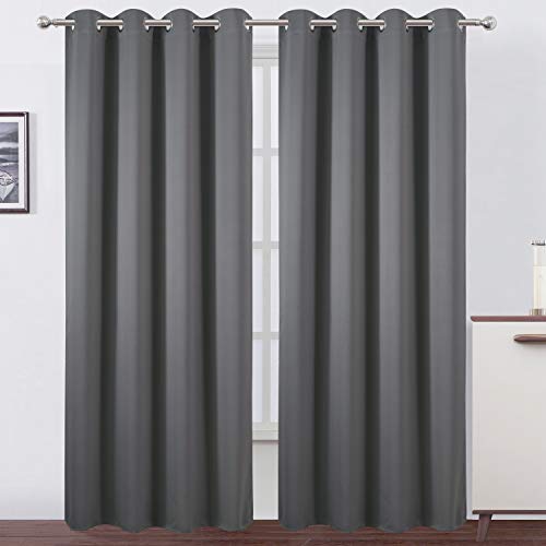 Blackout Curtains 66 x 84 inch (Frost Grey / 66"W x 84"L (Pack of 2))