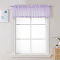 Sheer Valances for Windows 2 Pack (Lilac / 42"W x 18"L (Pack of 2))