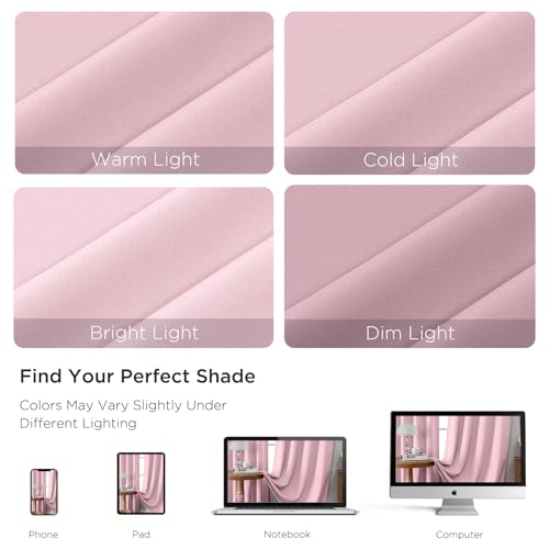 Light Pink Blackout Curtains Customize (Light Pink / Customsize)