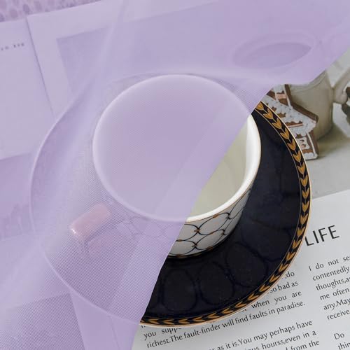 Lilac Sheer Curtains 45 Inch Long 2 Panels (Lilac / 42"W x 45"L (Pack of 2))