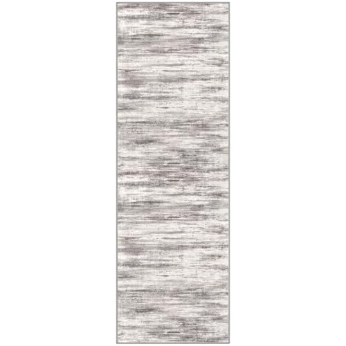 3x8 Ft Rug Modern Ombre Runner Rug for Hallway (Grey/Light Beige/Brown / 3' x 8' (Runner))
