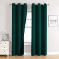100% Blackout Curtains for Bedroom 84 Inches Long 2 Panels Set (42"W x 84"L (Pack of 2) / Forest Green)