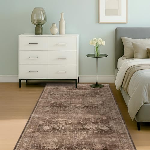 Boho Taupe Brown 4x6 Living Room Rug (4' x 6' (Rectangular) / Brown)