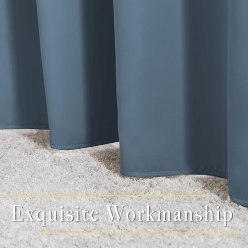 Smoky Blue Curtains for Girls Room (Smoky Blue / 52"W x 63"L (Pack of 2))