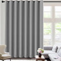Blackout Curtains for Sliding Glass Door Room Divider Curtains Noise Reduce Curtain Panel Portable Window Screen Sliding Partition (120"W x 96"L (Pack of 1) / Dove Gray)