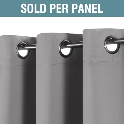Blackout Room Darkening Thermal Insulated Grommet Window Curtains Drapes Draperies for Living Room (52"W x 96"L (Pack of 1) / Dove Gray)