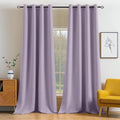Lilac Blackout Bedroom Curtains Drapes 96 Inch Long 52"x96" (Lilac / 52"W x 96"L (Pack of 2))