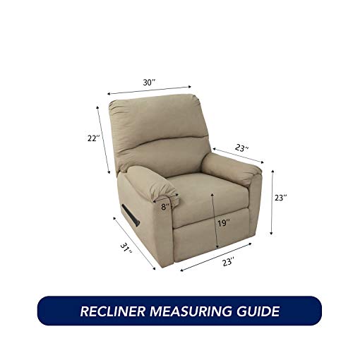 Stretc Recliner Chair Covers Fleece Soft Couch Covers for Sofa (Small Recliner Chair / Tan)