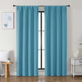 Ava Turquoise Blackout Curtains for Livingroom 84 Inches Long (Turquoise / 40"W x 84"L (Pack of 2))