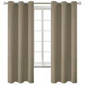 Cocoa Room Darkening Curtains 63 Inch for Bedroom (Cocoa / 42"W x 63"L (Pack of 2))