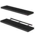 Floating Wall Shelves for Decor (Black / 35in)