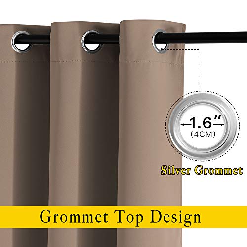 Insulated Blackout Curtains and Drapes (Cappuccino / 66"W x 54"L (Pack of 2))