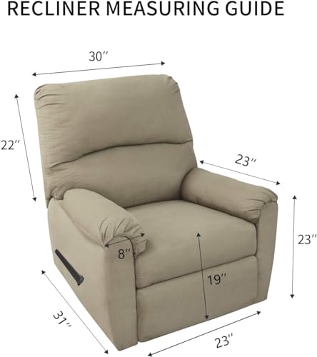 Stretc Recliner Chair Covers Fleece Soft Couch Covers for Sofa (Small Recliner Chair / Sage Green)