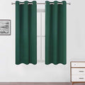 Dark Green Bedroom Blackout Curtains (Green / 38"W x 63"L (Pack of 2))
