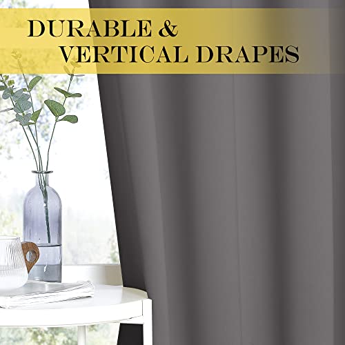 Grey Blackout Patio Sliding Door Curtains 84 inch Length (Grey / 100"W x 84"L (Pack of 1))