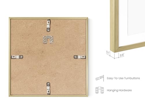 10x10 Gold Metal Picture Frames Matted to 5x5 (Set of 04 / Gold Metal / 10x10 in)