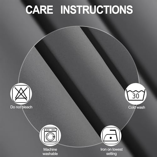 Blackout Curtains 52 x 120 Inch Long Frost Grey Curtains Set of 2 Panels Room Darkening Curtains for Bedroom and Living Room (Frost Grey / 52"W x 120"L (Pack of 2))