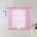 Light Pink Sheer Curtains 45 Inches Long 2 Panels (Light Pink / 42"W x 45"L (Pack of 2))