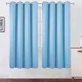 Blackout Curtains 66 x 72 Inch Long Sky Blue Curtains Set of 2 Panels Room Darkening Curtains for Bedroom and Living Room (Sky Blue / 66"W x 72"L (Pack of 2))